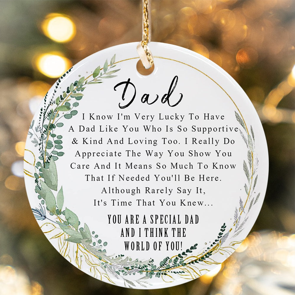 Dad Ornaments Best Dad Ever Gift Father Dad Christmas Ornament