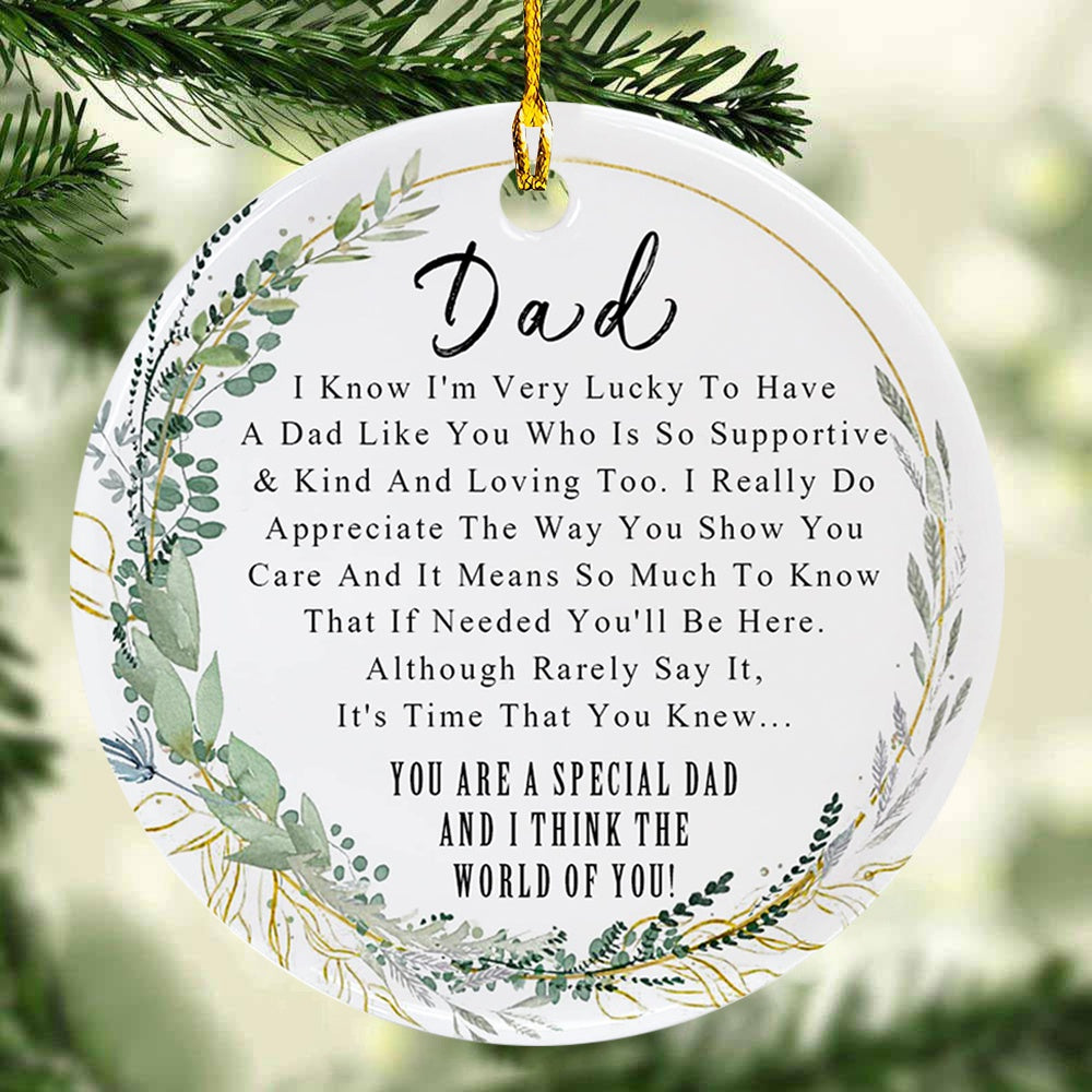 Dad Ornaments Best Dad Ever Gift Father Dad Christmas Ornament