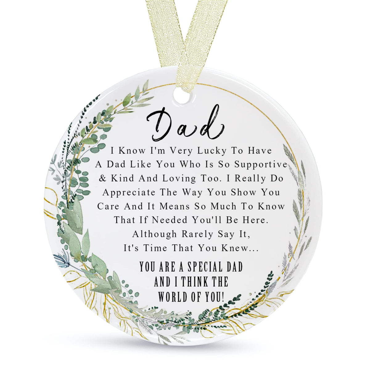 Dad Ornaments Best Dad Ever Gift Father Dad Christmas Ornament