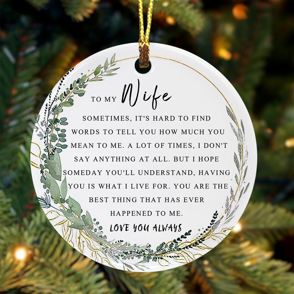 Wife Christmas Ornament for Wife Forever Ornament Wife Best Wife Ever Gift