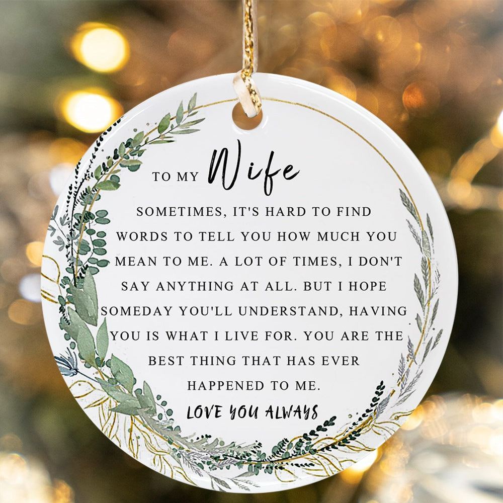 Wife Christmas Ornament for Wife Forever Ornament Wife Best Wife Ever Gift