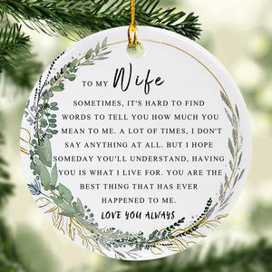 Wife Christmas Ornament for Wife Forever Ornament Wife Best Wife Ever Gift