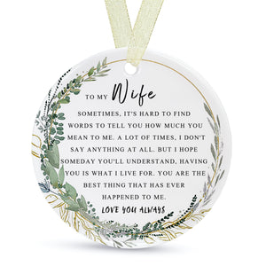 Wife Christmas Ornament for Wife Forever Ornament Wife Best Wife Ever Gift