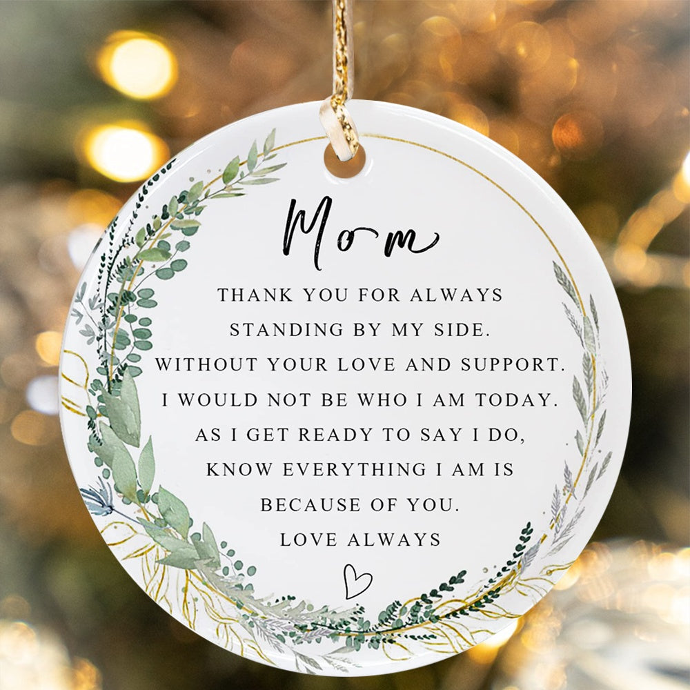 Mom Christmas Ornament for Mother Forever Ornament Best Mom Ever Gift