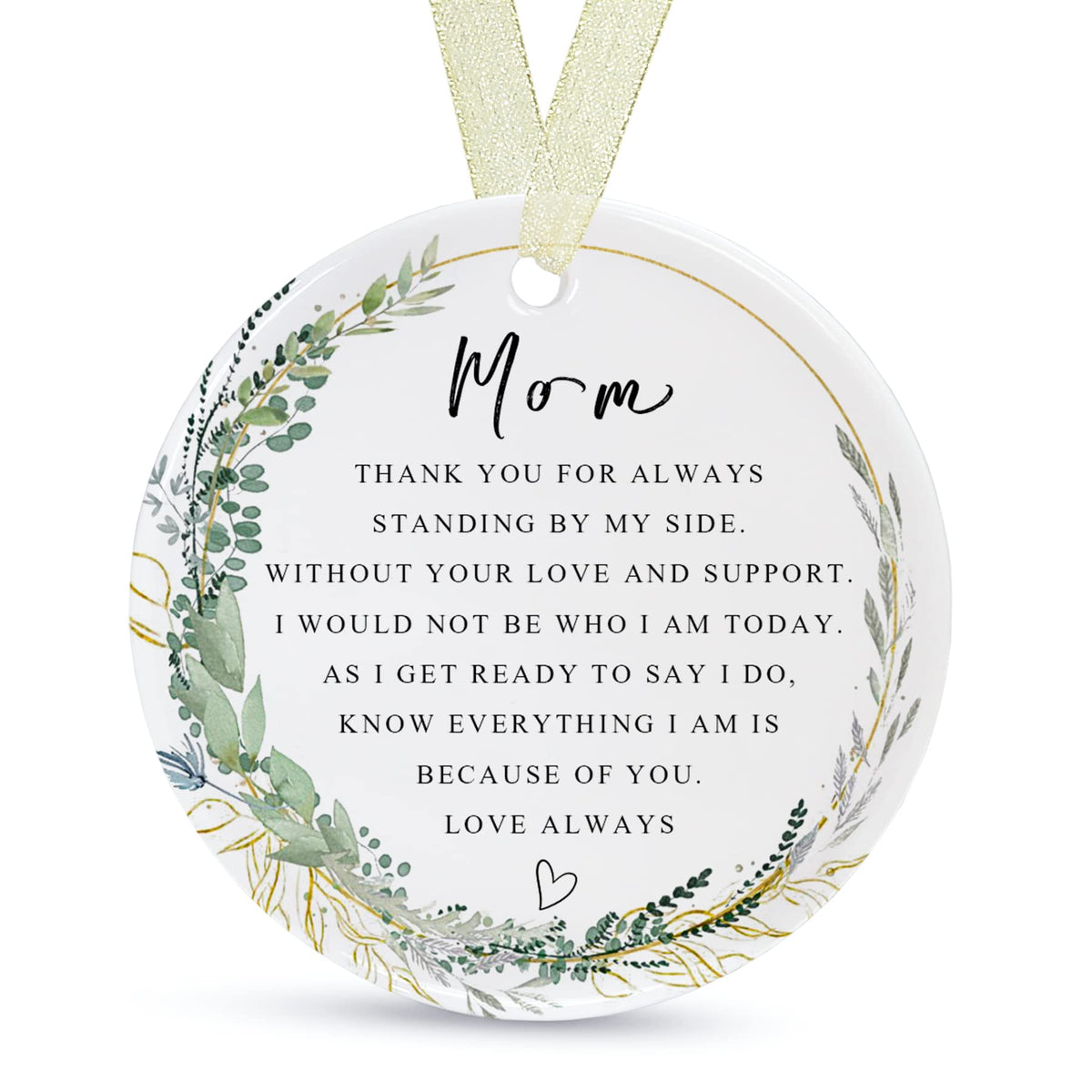 Mom Christmas Ornament for Mother Forever Ornament Best Mom Ever Gift