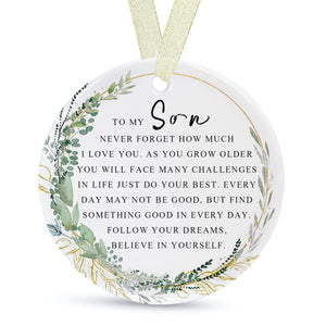 Son Christmas Ornament for Son Forever Ornament Son Best Son Ever Gift