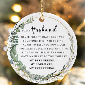 Husband Christmas Ornament for Husband Forever Ornament Husband Best Husband Ever Gift