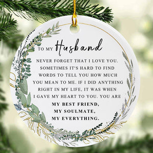 Husband Christmas Ornament for Husband Forever Ornament Husband Best Husband Ever Gift