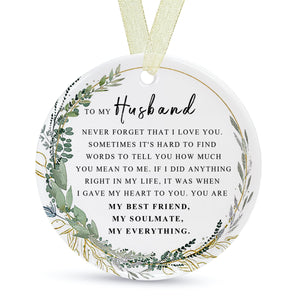 Husband Christmas Ornament for Husband Forever Ornament Husband Best Husband Ever Gift