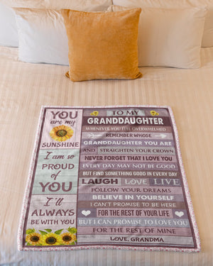 You Are My Sunshine - Best Gift For Granddaughter Fleece Blanket