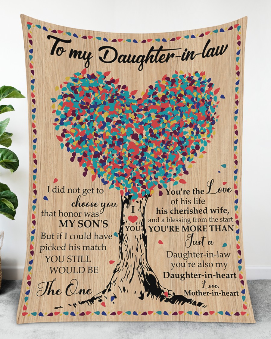 You're Also My Daughter-In-Heart - Best Gift For Daughter-In-Law Fleece Blanket