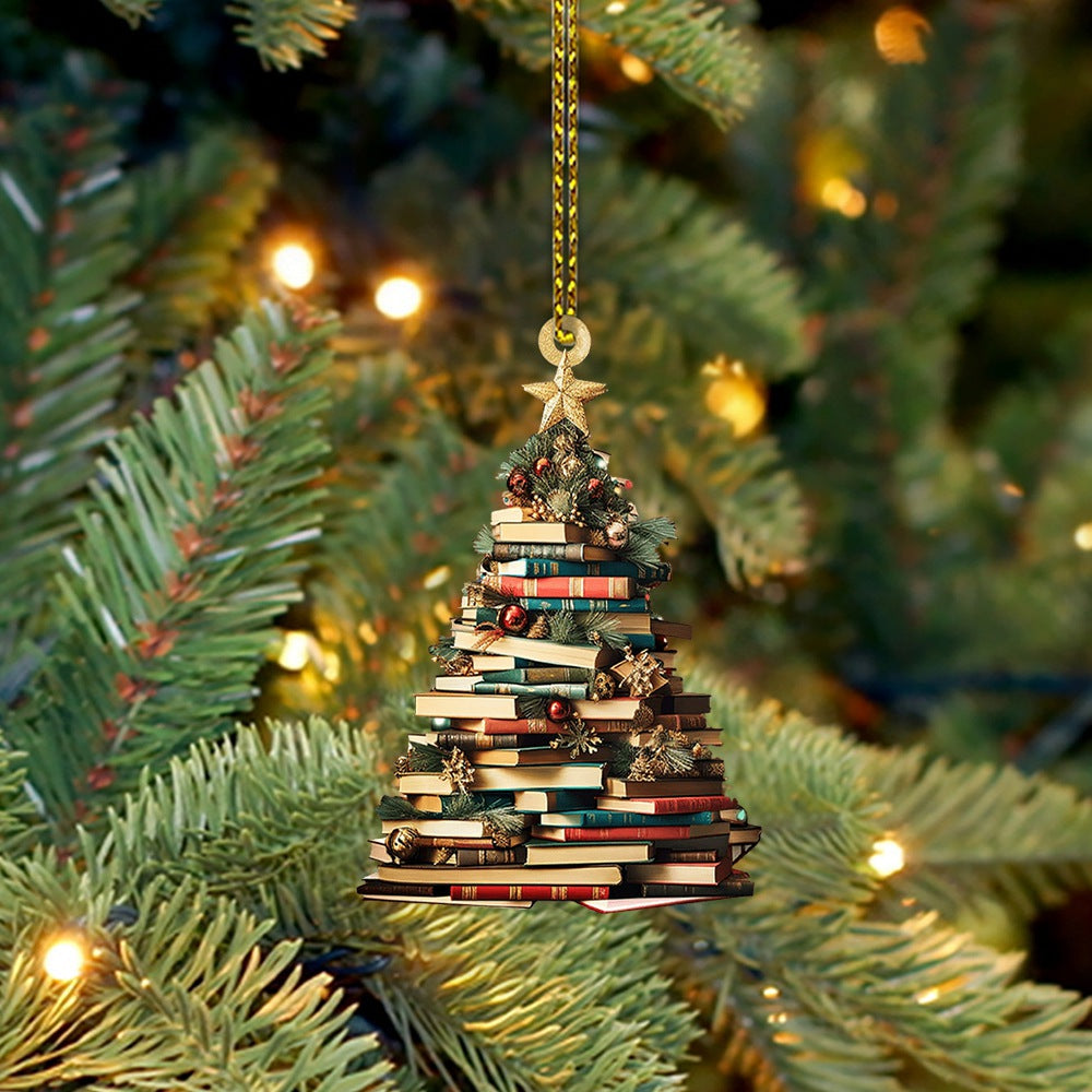 Book Tree Ornament, Perfect Gift For Book Lovers