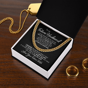 Gift for Future Husband "I Can't Live Without You" Necklace