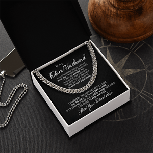 Gift for Future Husband "I Can't Live Without You" Necklace