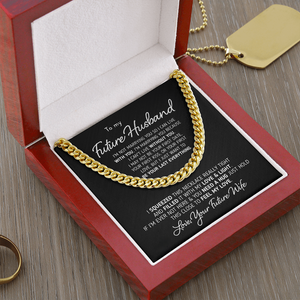 Gift for Future Husband "I Can't Live Without You" Necklace