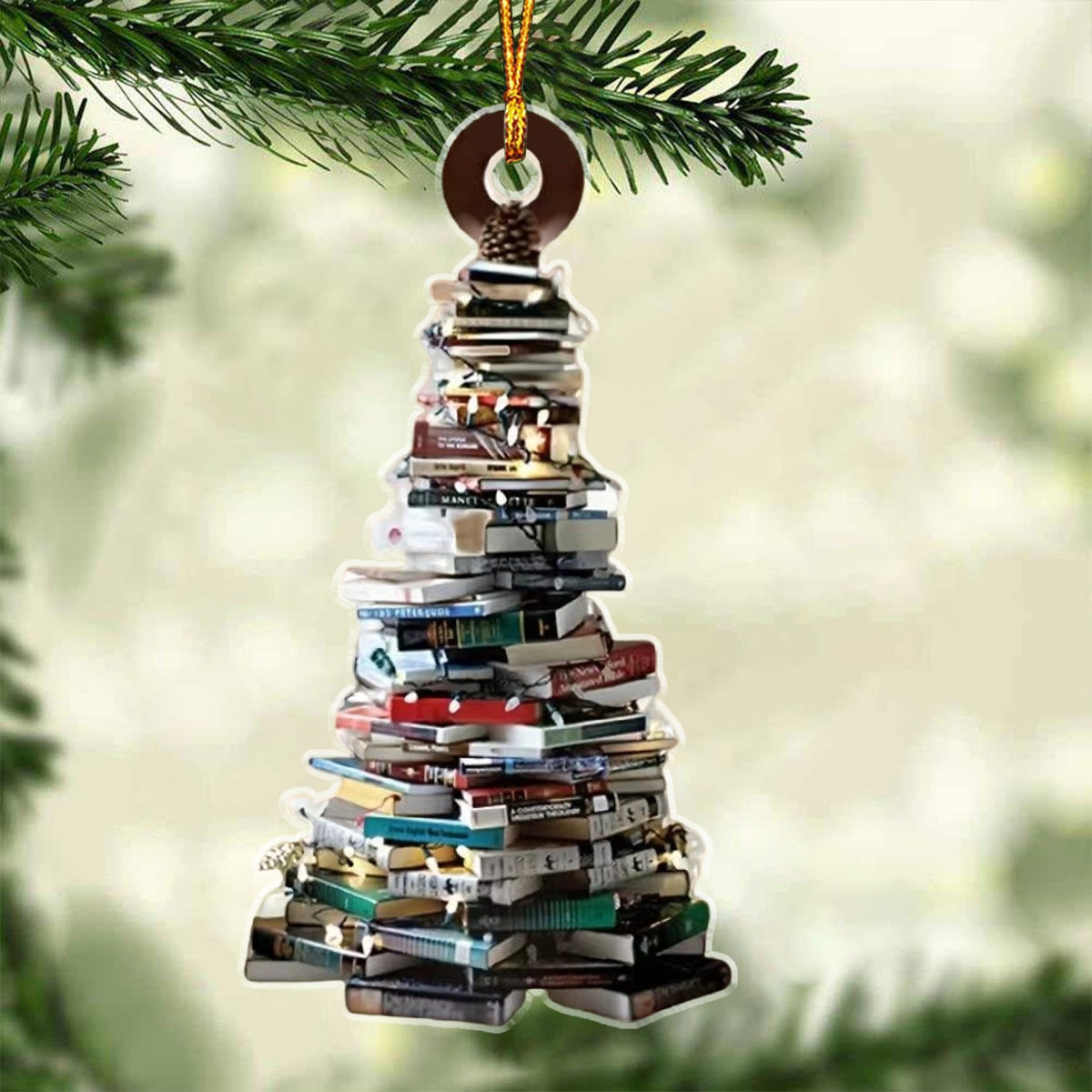 Book Christmas Tree Ornament, Unique Book Lover Gift