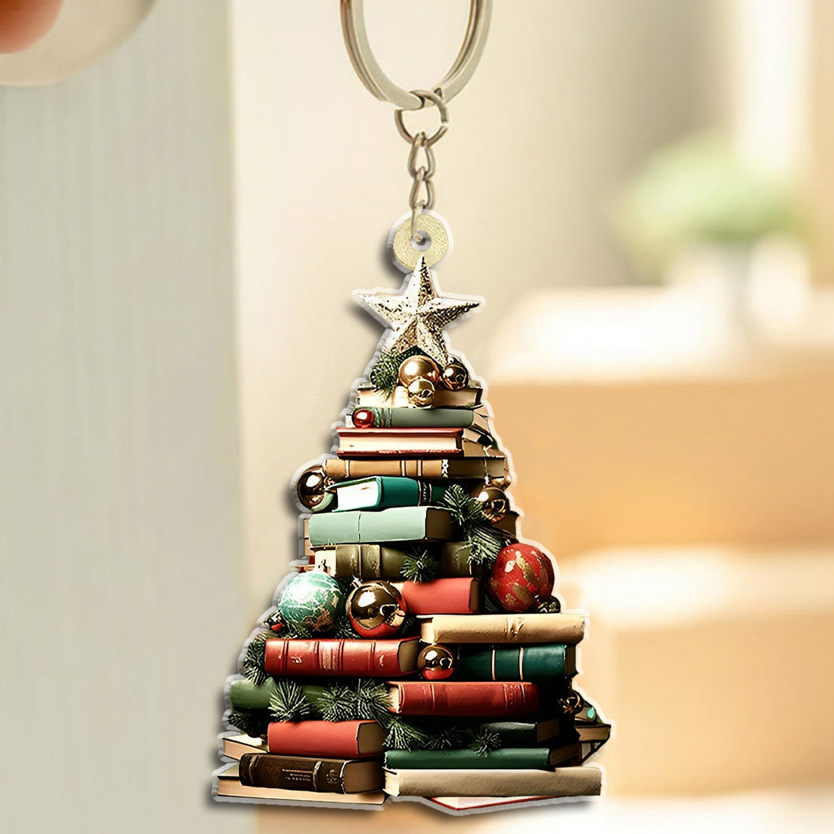 Book Tree Keychain - Perfect Gift For Book Lovers