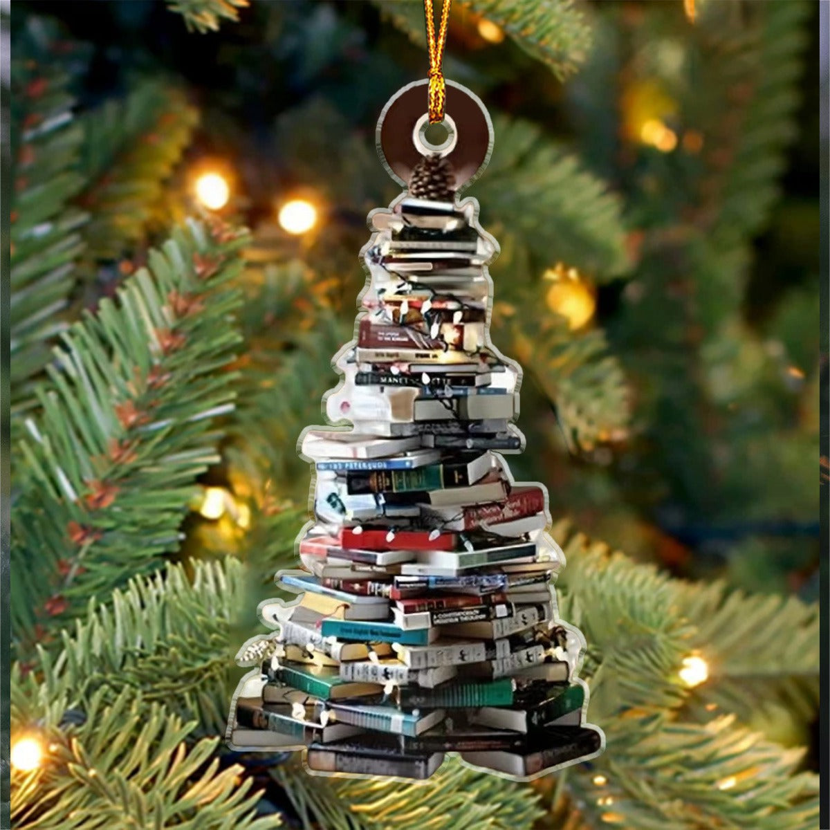 Book Christmas Tree Ornament, Unique Book Lover Gift