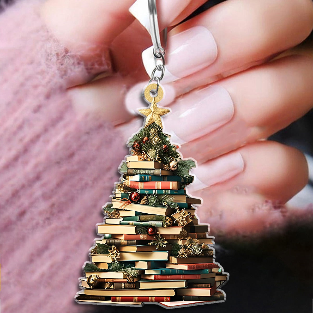 Book Tree Keychain, Perfect Gift For Book Lovers