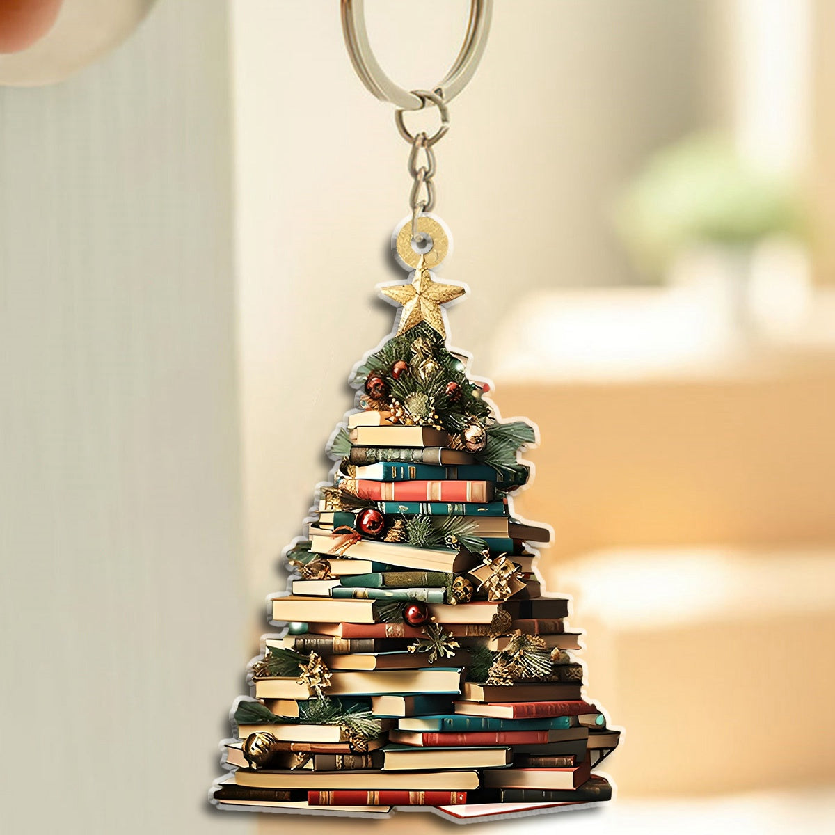 Book Tree Keychain, Perfect Gift For Book Lovers