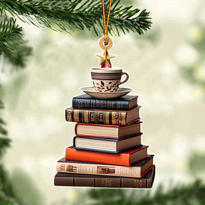 Book Tree Christmas Ornament, Perfect Gift for Bibliophiles