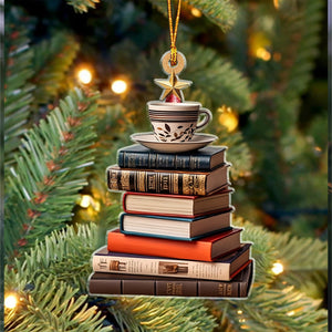 Book Tree Christmas Ornament, Perfect Gift for Bibliophiles