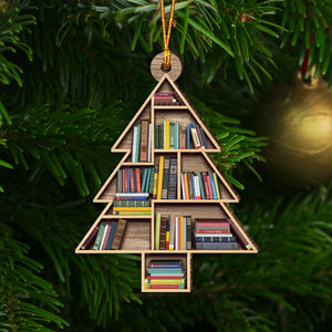 Christmas Book Tree Ornament, Perfect Gift For Book Lovers Book Club Ornament