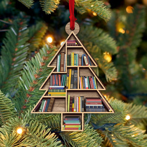 Christmas Book Tree Ornament, Perfect Gift For Book Lovers Book Club Ornament