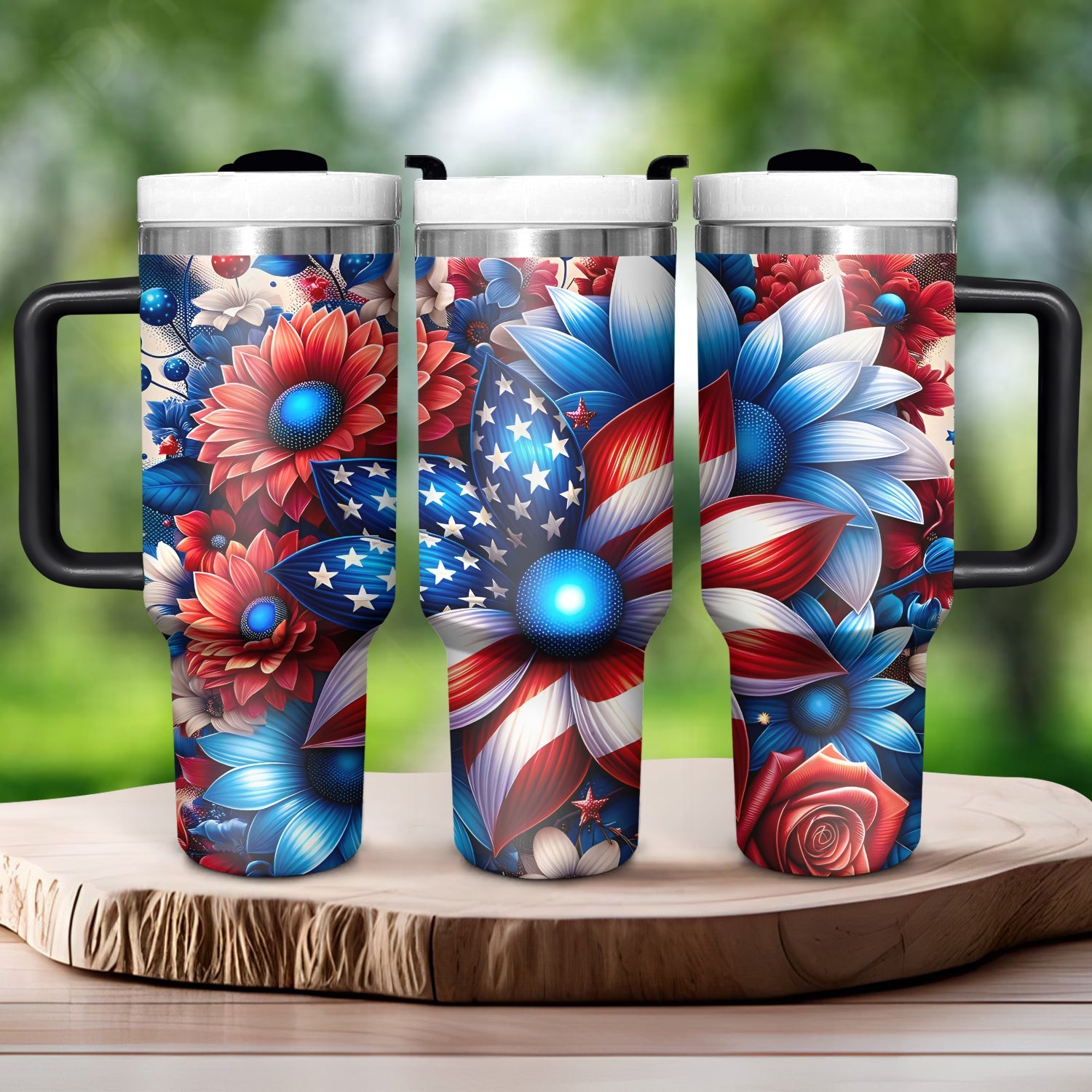 Patriot USA Chickens - Tumbler with Handle - Gift For Chicken Lovers - NCU0DV042