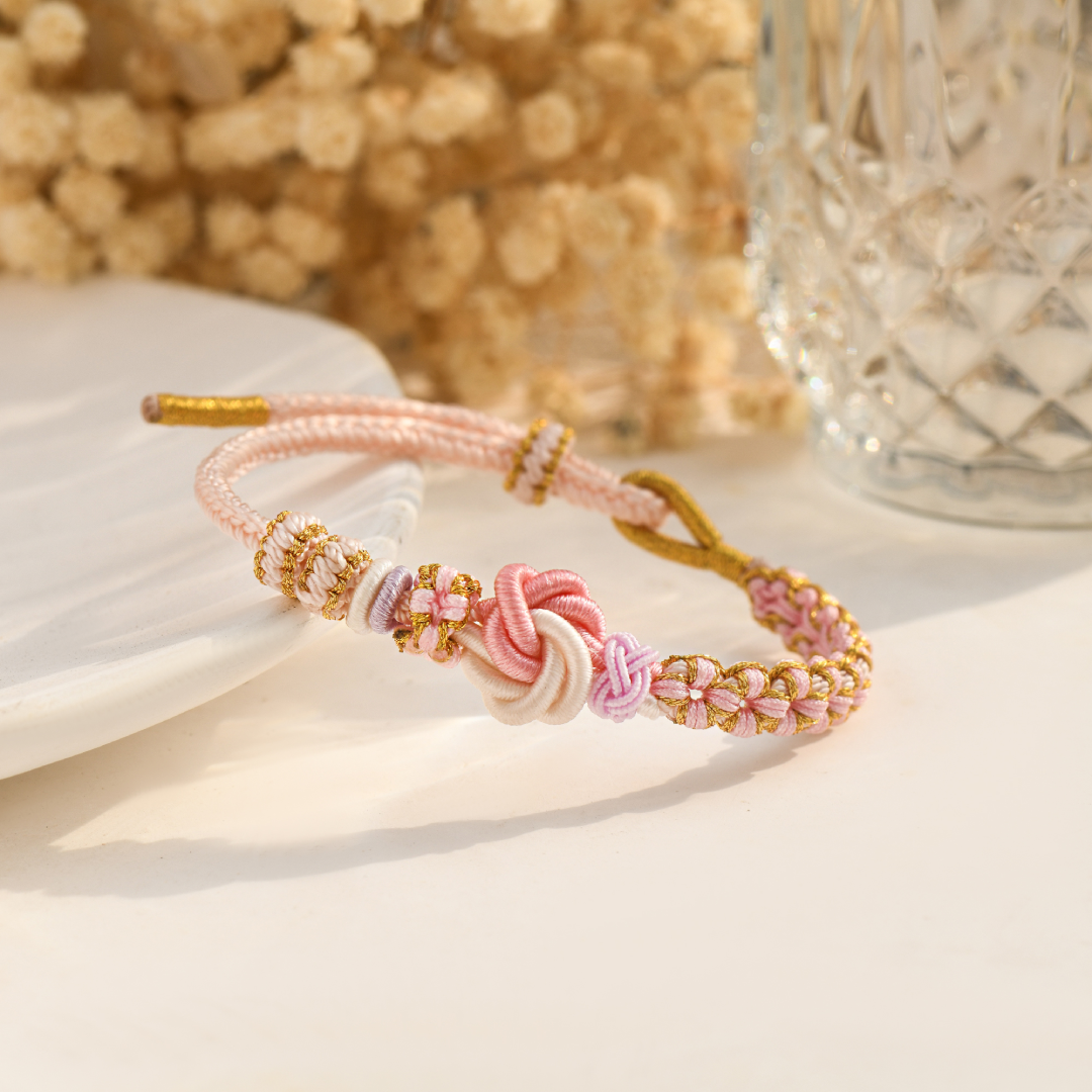 You Are My Daughter-in-Heart Peach Blossom Knot Bracelet