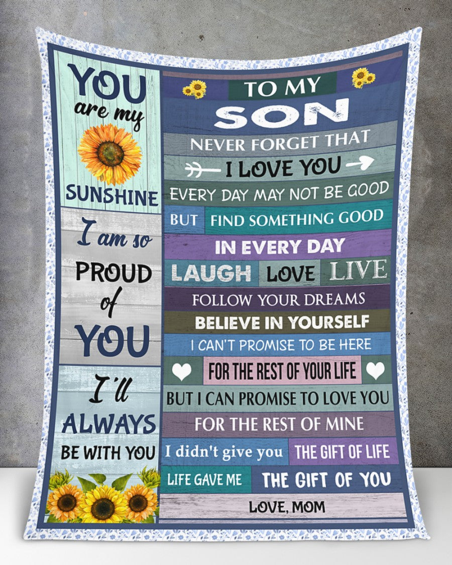 I Am So Proud Of You - Best Gift For Son Fleece Blanket