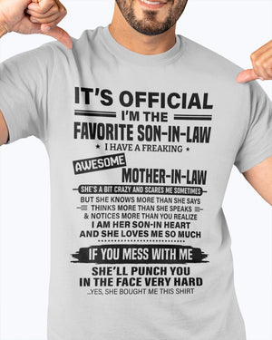 It's Official I'm The Favorite Son-in-law - Best Gift For Son-in-law Classic T-Shirt