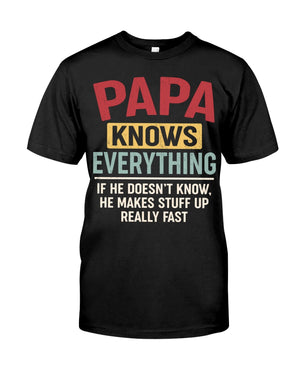 Papa Knows Everything - Perfect Gift For Grandpa Classic T-Shirt