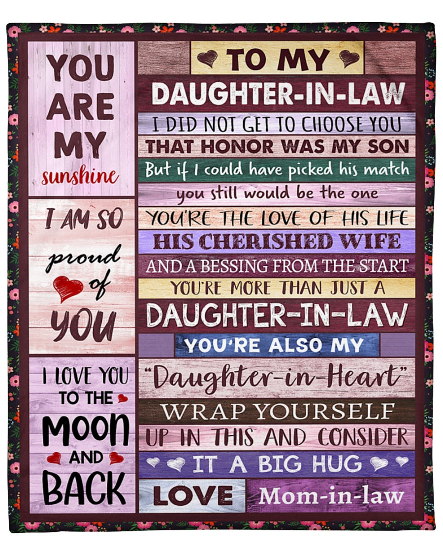 To my Daughter in Law Sherpa Fleece Blanket