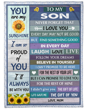 I Am So Proud Of You - Best Gift For Son Fleece Blanket