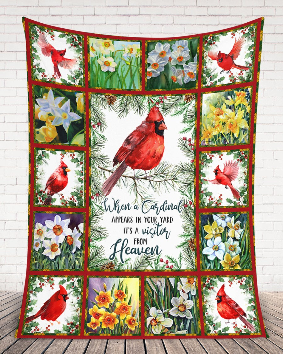 When A Cardinal Fleece Blanket