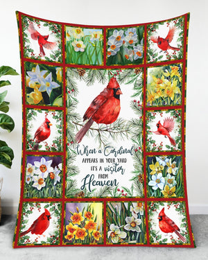 When A Cardinal Fleece Blanket