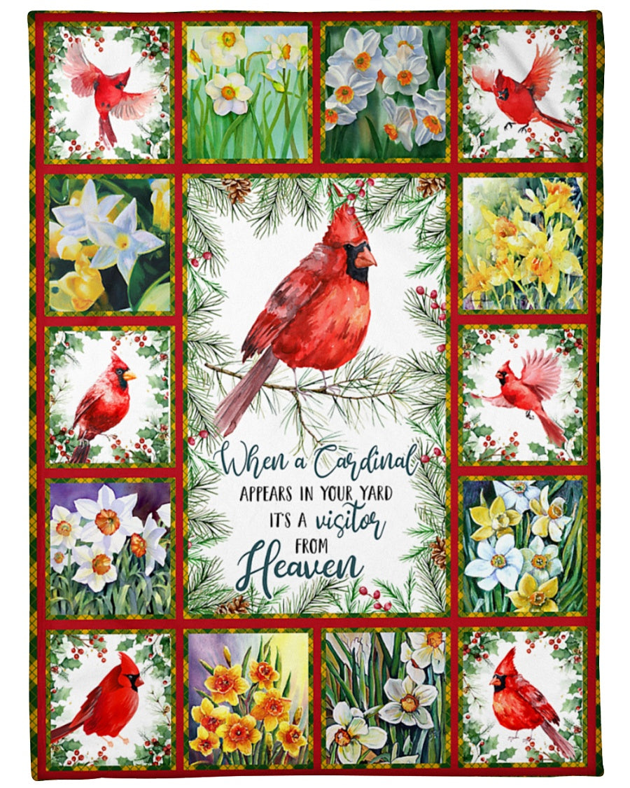 When A Cardinal Fleece Blanket FORMRY