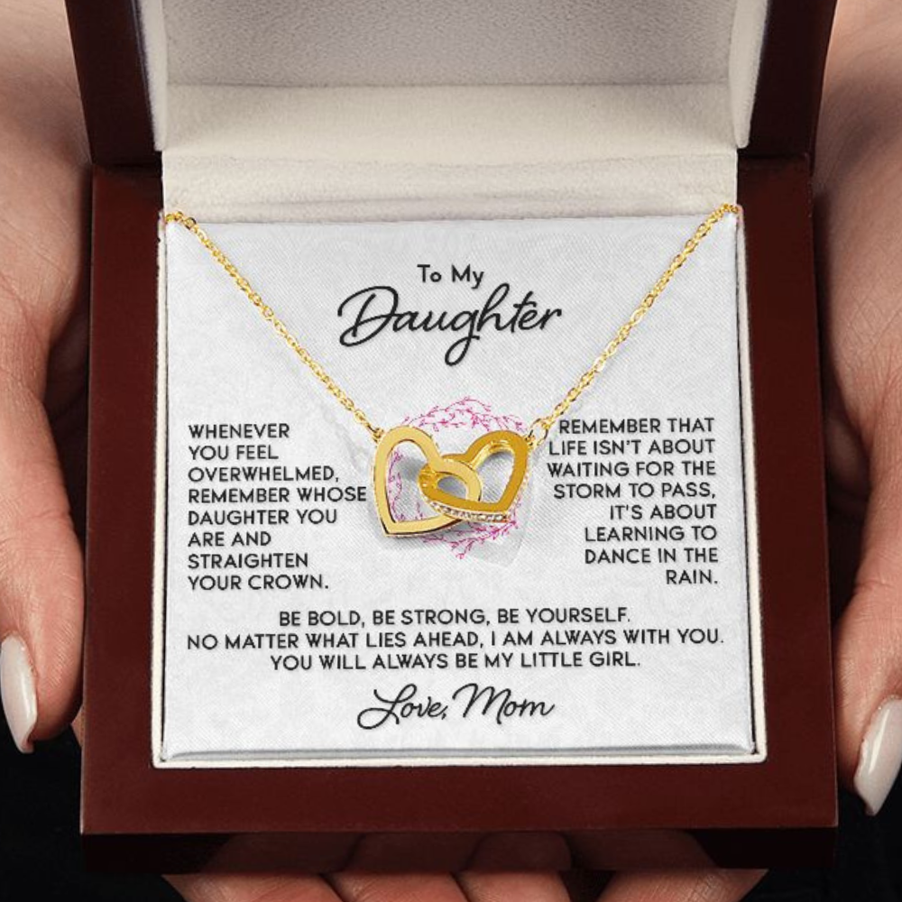 Gift for Daughter "Dance In The Rain" Love Mom Necklace