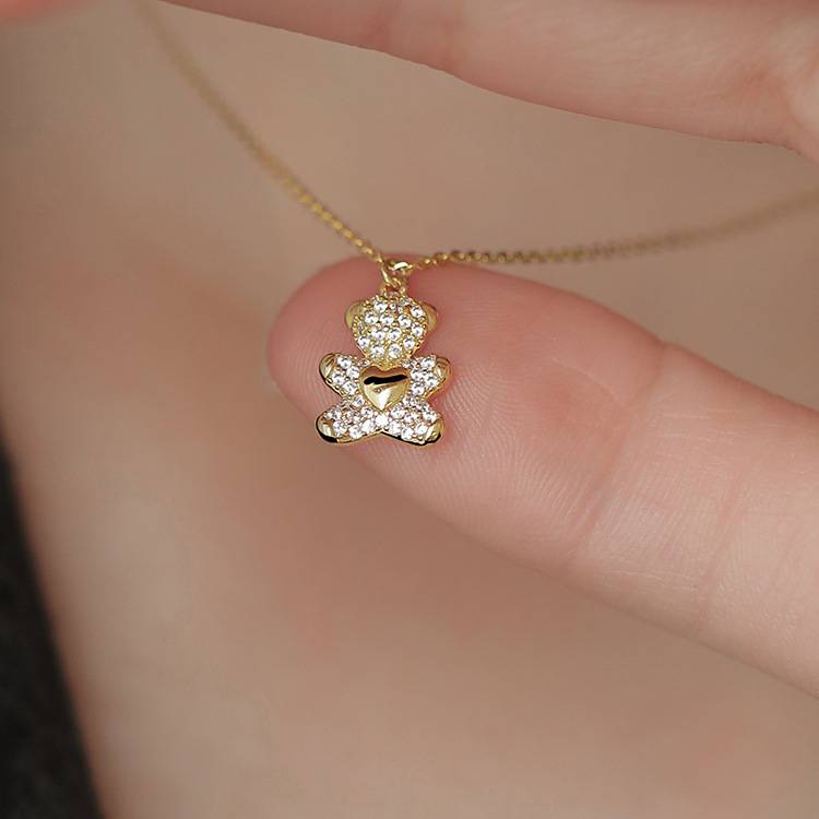 Dad To Daughter | Bear Heart Necklace