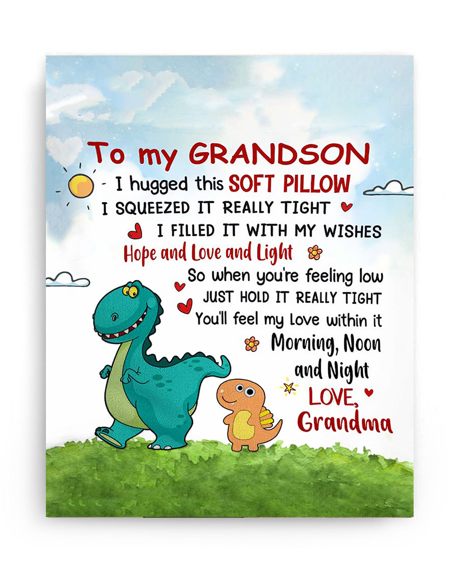 To My Grandson Dinosaur Poster - Best Gift For Grandson