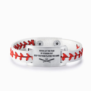 To My Grandson, I Will Always Be Your Number 1 Fan Baseball Bracelet