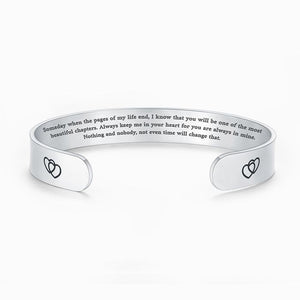 To My Daughter, Always Keep Me in Your Heart Bracelet