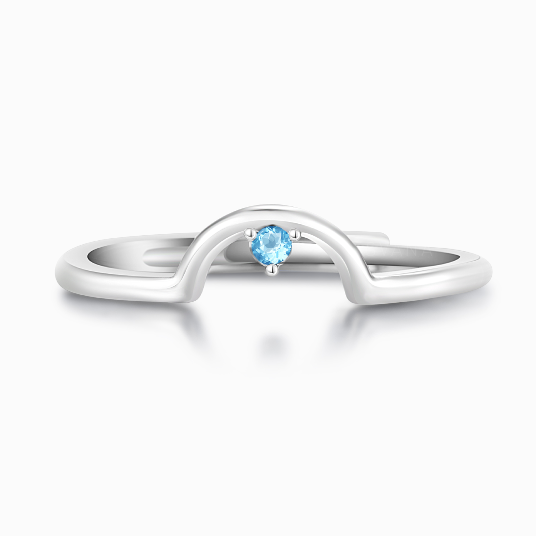 Mother & Daughter Birthstone Semi-Circle Ring