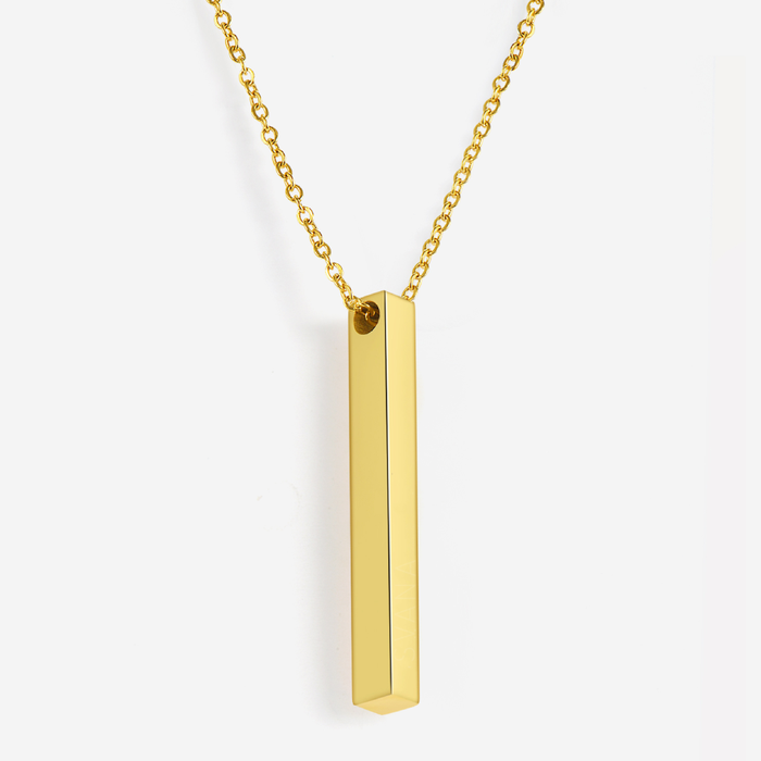 To My Son Pillar Bar Necklace
