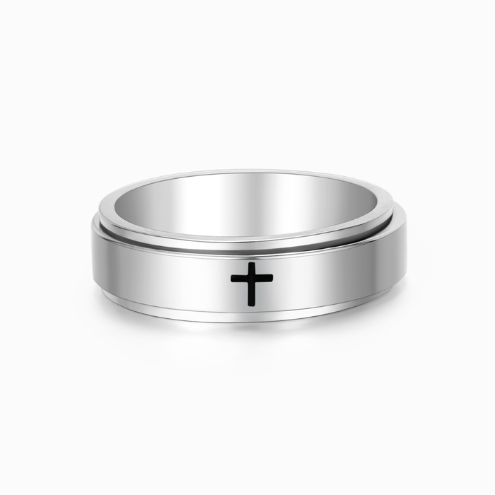To My Son Pray Through It Fidget Cross Ring