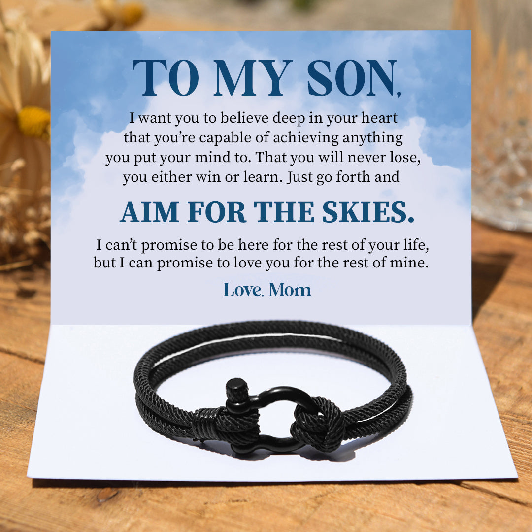 To My Son, Aim For The Skies Nautical Bracelet