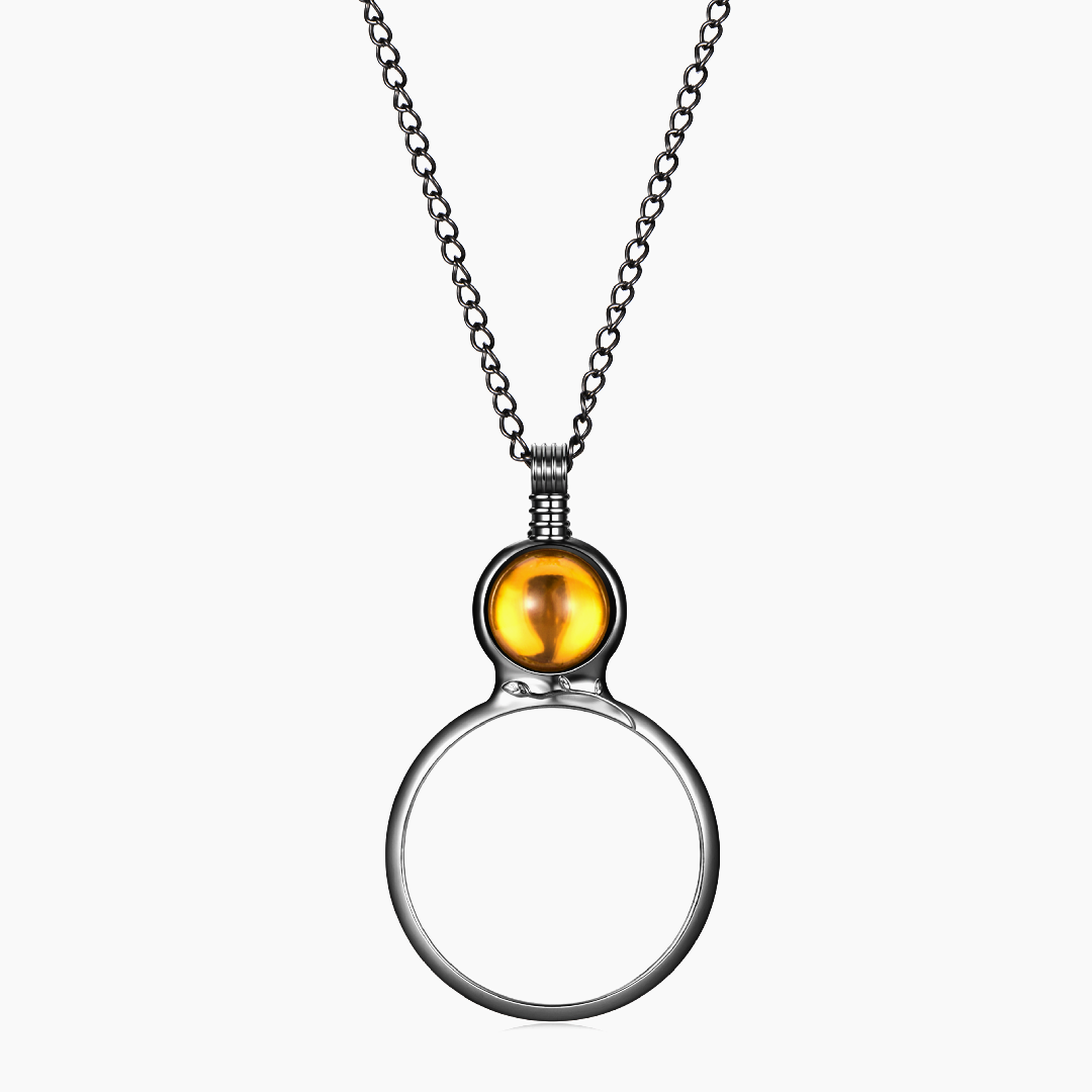 To My Mom Magnifying Glass Pendant Necklace