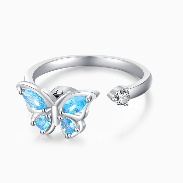 To My Granddaughter Butterfly Fidget Ring