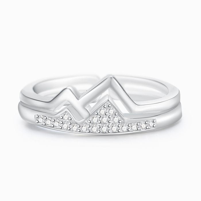 To My Daughter The Climb Pave Mountain Ring